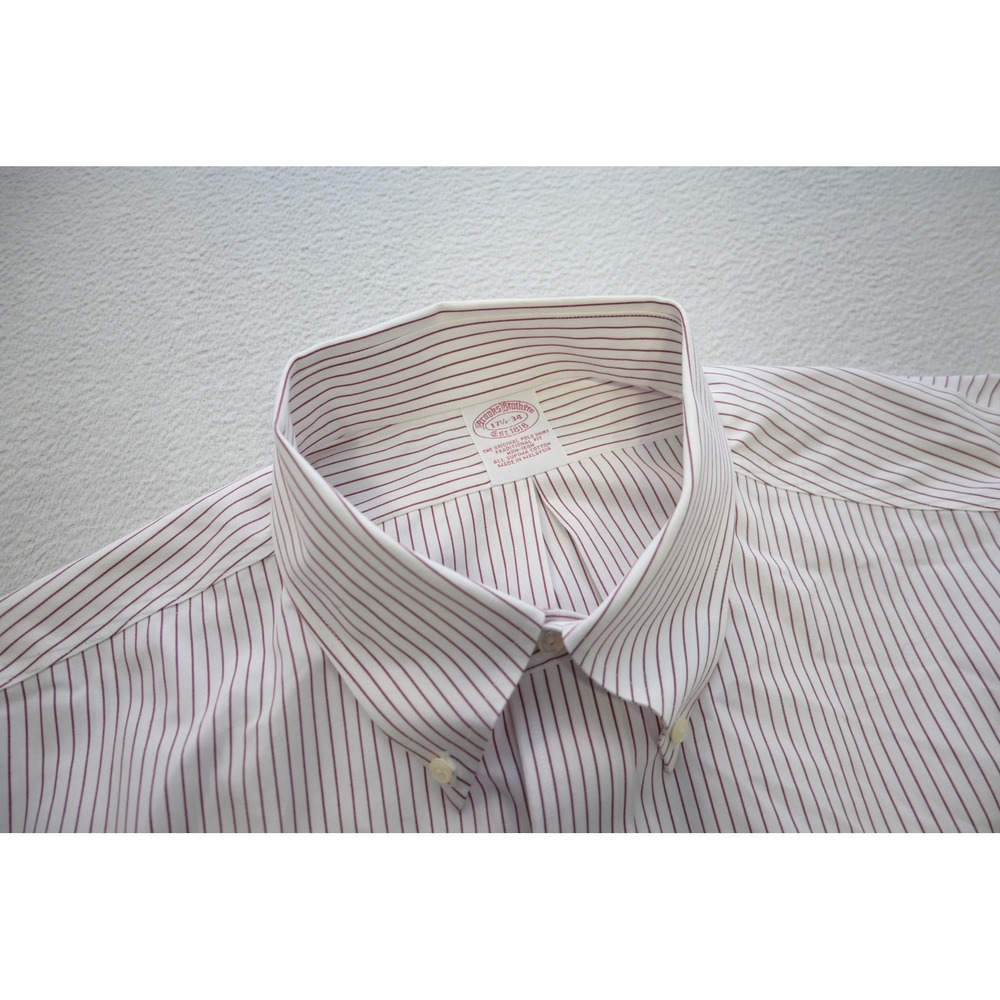 Brooks Brothers Button Down Shirt Mens XL 17.5-34 Traditional Fit Striped EUC - Picture 7 of 10